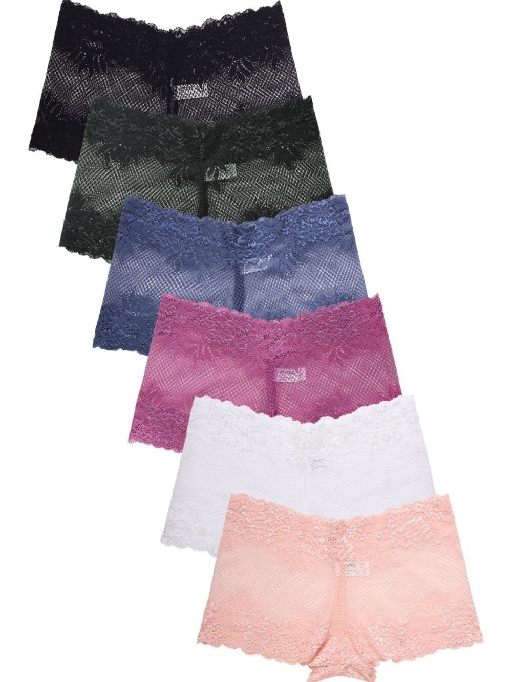 $10 SALE PACK OF 6 Women's Allover Lace Solid Hipster Panty (LP9066LH)